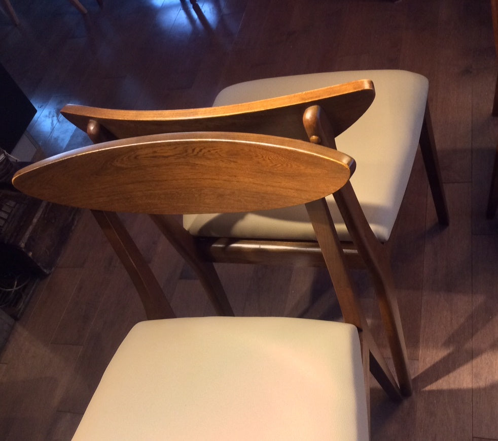 6 Mid Century Modern Walnut Dining Chairs REUPHOLSTERED like NEW - Mid Century Modern Toronto