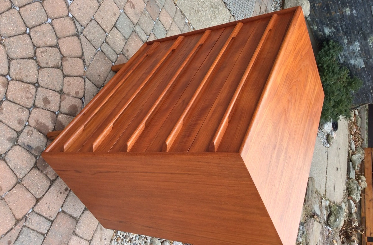 Mid Century Modern Teak Tallboy Dresser 5 Drawers RESTORED - Mid Century Modern Toronto