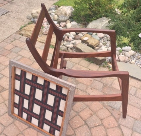 MCM Solid Teak Lounge Armchair by Jan Kuypers REFINISHED REUPHOLSTERED for Imperial - Mid Century Modern Toronto