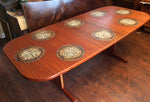 Danish Mid Century Modern Teak Extendable Dining Table with Inlaid Tiles REFINISHED 5 - 8.5 feet - Mid Century Modern Toronto 2