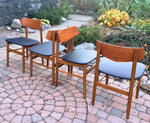 Set of 4 Danish Mid Century Modern Teak Dining Chairs REFINISHED REUPHOLSTERED - Mid Century Modern Toronto 5