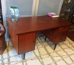 Mid Century Modern Mahogany or Teak Desk REFINISHED Free Standing - Mid Century Modern Toronto 5