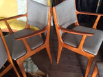 6 Danish MCM Teak Chairs REUPHOLSTERED (2 armchairs, 4 side chairs), $200 each - Mid Century Modern Toronto 6