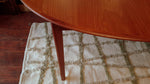 MCM Teak Table with 1 Leaf Oval REFINISHED  Self- Storing 63
