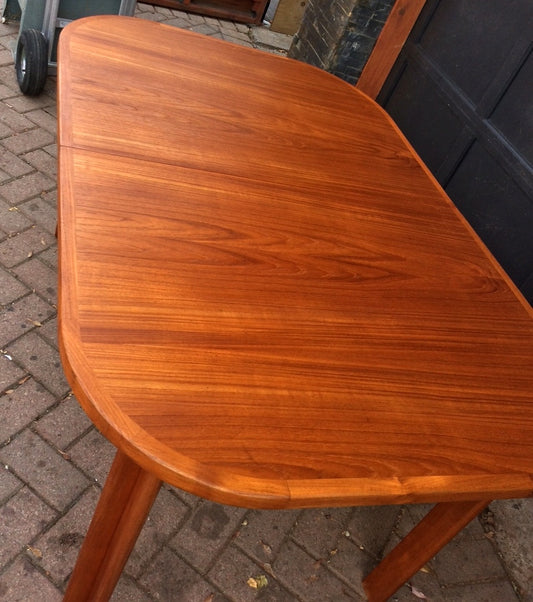 MCM Danish Teak Table Extendable Self Storing  REFINISHED 57"-77" - Mid Century Modern Toronto
