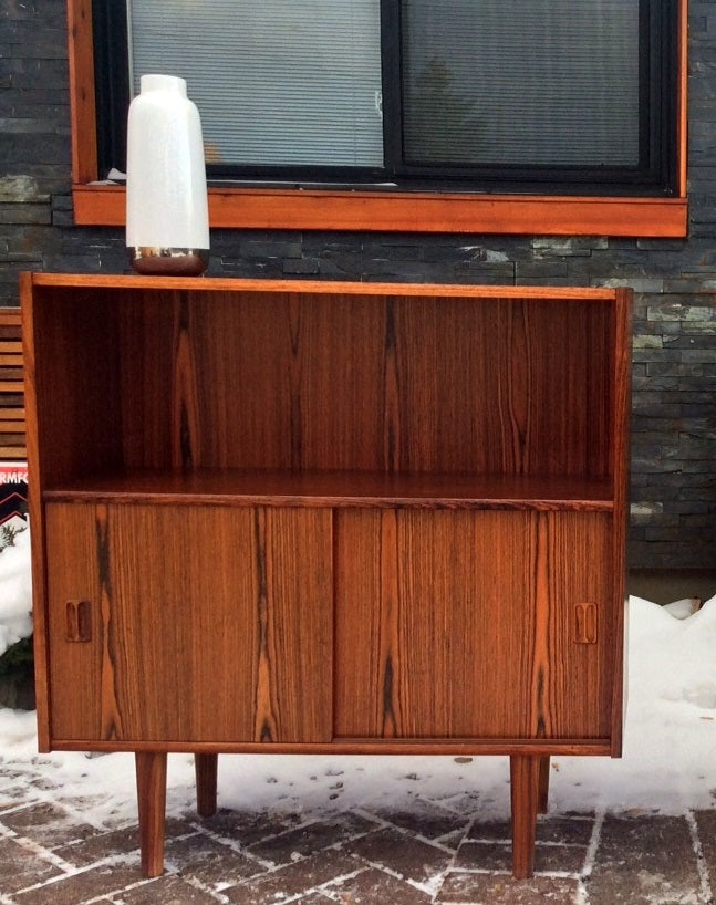 Danish Mid Century Modern Rosewood Display Buffet China Console Restored - Mid Century Modern Toronto