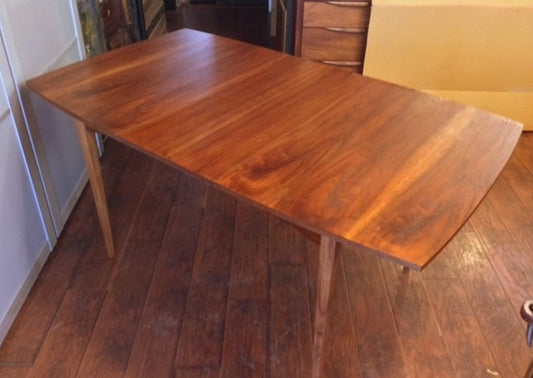 REFINISHED Mid Century Modern Walnut Extension Table - Mid Century Modern Toronto