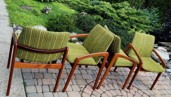 Set of 2 Danish MCM Teak Angled Armchairs by Kai Kristiansen , each chair $299 - Mid Century Modern Toronto