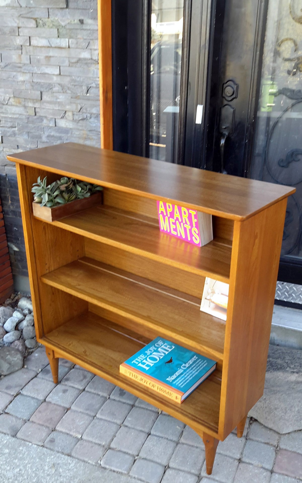Mid Century Modern Solid Ash Display China Bookcase RESTORED 38