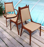 8 Danish Mid Century Modern Solid Teak High Back Dining Chairs REFINISHED REUPHOLSTERED each $249 - Mid Century Modern Toronto 7