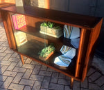 RESTORED Walnut MCM Bookcase Display 48