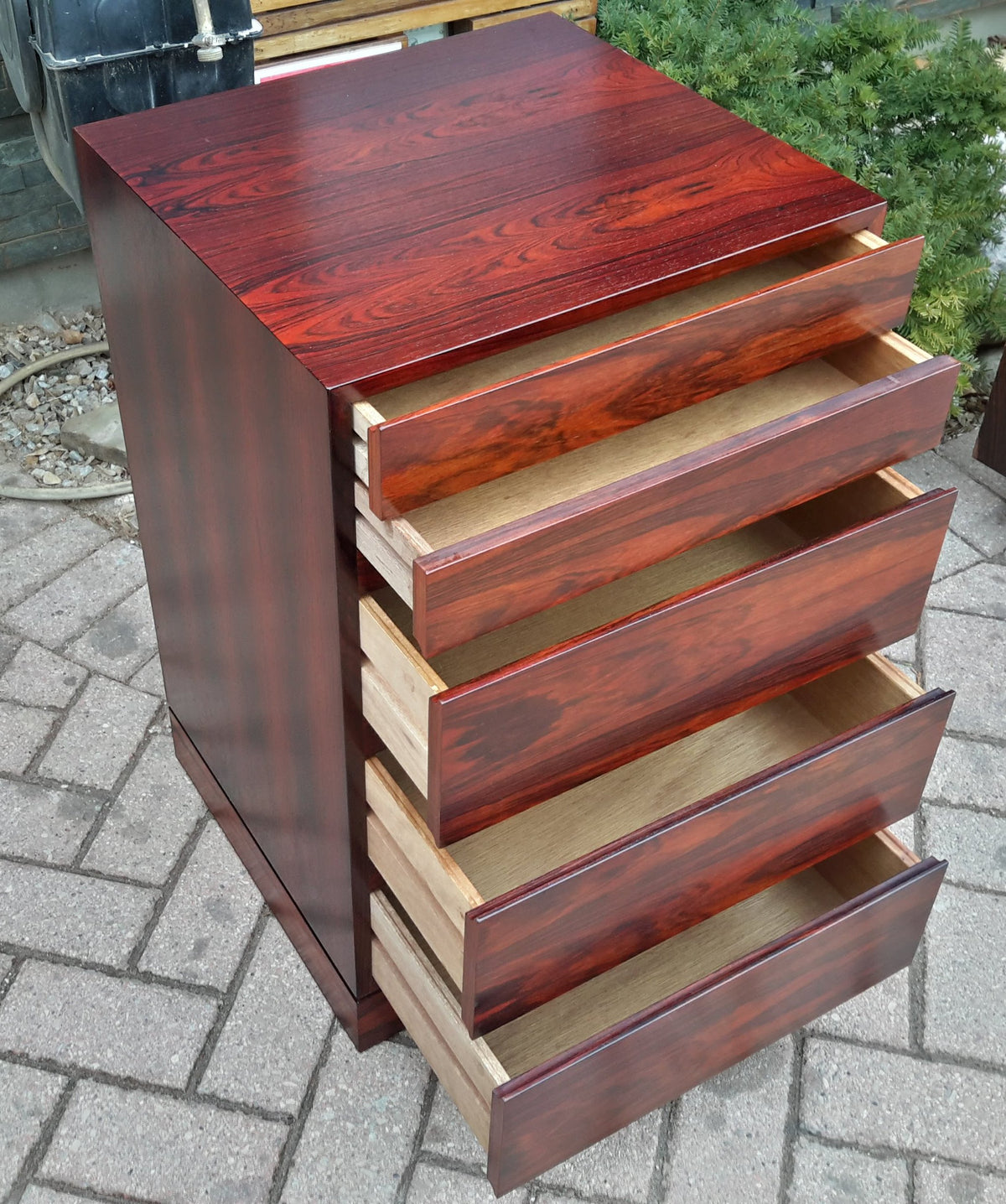 Danish MCM Small Rosewood Dresser REFINISHED 18.5