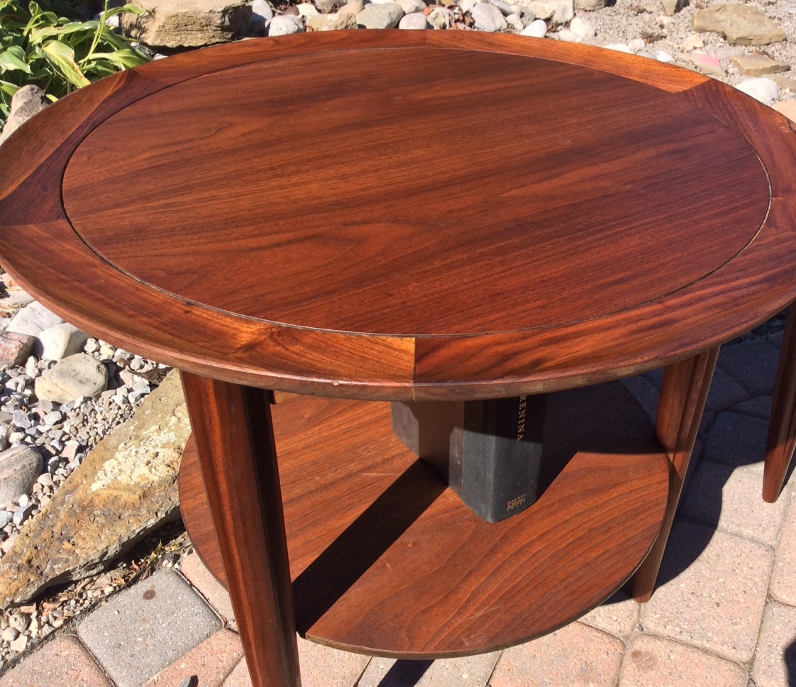 Mid Century Modern Set of Walnut Coffee Table & 2 End Tables REFINISHED - Mid Century Modern Toronto