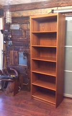 Danish MCM Teak Bookcase RESTORED H 78.5