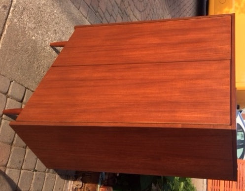 REFINISHED MCM Teak Cabinet Tall Dresser Compact 33" - Mid Century Modern Toronto