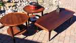 Mid Century Modern Set of Walnut Coffee Table & 2 End Tables REFINISHED - Mid Century Modern Toronto 1