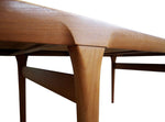Sold***REFINISHED Danish MCM Teak Draw Leaf Table by Ib Kofod-Larsen for Faarup, 6 ft- 98