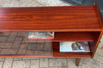RESTORED Danish MCM Rosewood Bookcase Display w finished back 47.25