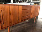 Restored Danish MCM Teak Sideboard or Media TV Console, 63