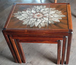 REFINISHED Danish MCM Rosewood nesting tables, set of 3, Perfect 4