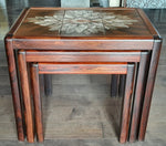 REFINISHED Danish MCM Rosewood nesting tables, set of 3, Perfect 5