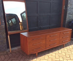MCM Teak Queen Bed, 9 Drawers Dresser, Nightstands, Mirror- REFINISHED - Mid Century Modern Toronto 2