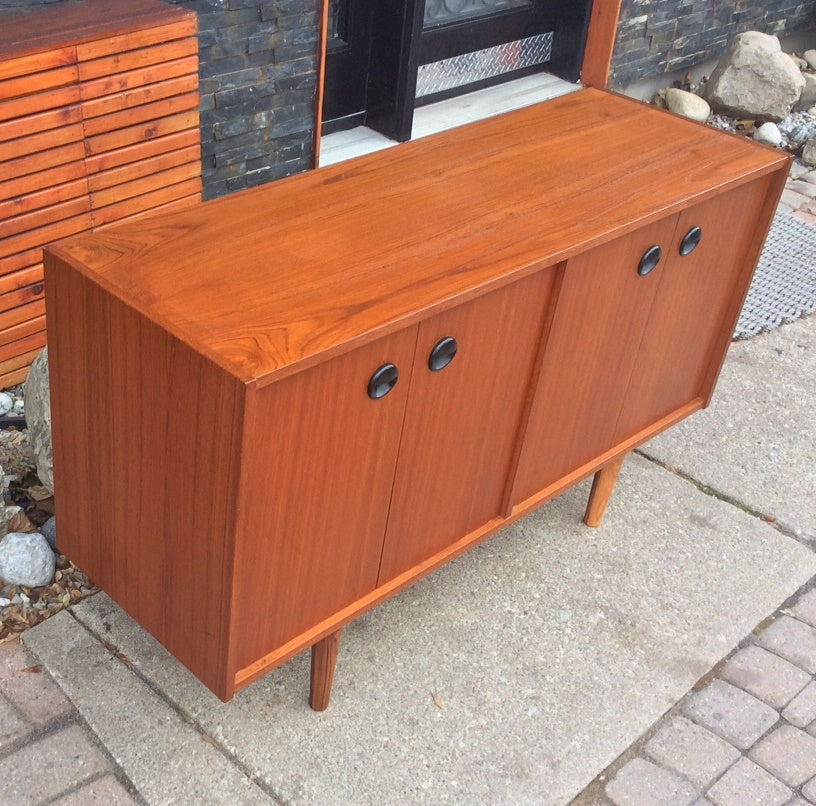 Mid Century Modern Teak Sideboard TV Media  Console RESTORED - Mid Century Modern Toronto