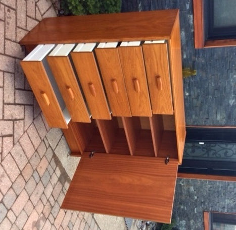 Teak MCM Queen Bedroom Set, made in Sweden, Restored, like New (platform bed, nightstands, his and her dressers) - Mid Century Modern Toronto