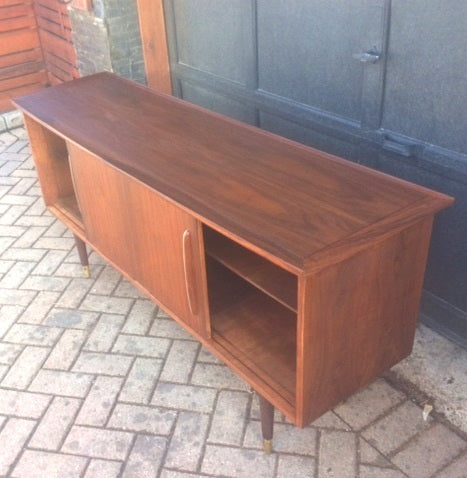 REFINISHED Walnut MCM Sideboard Media Console 63
