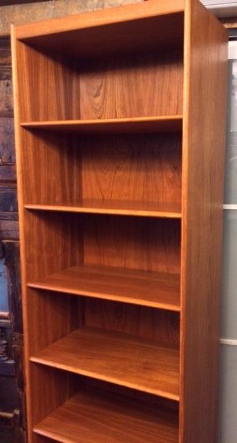 Danish MCM Teak Bookcase RESTORED H 78.5