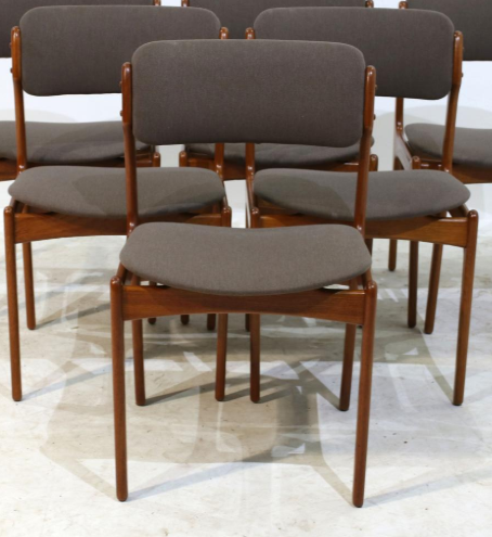 SOLD --4 Erik Buch OD-49 MCM Teak Chairs Will Be Custom REUPHOLSTERED you, each $349 - Mid Century Modern Toronto