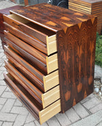 Danish MCM Rosewood Dresser Tallboy 5 Drawers RESTORED 32