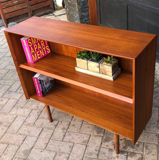 REFINISHED Danish MCM  Teak Display Bookcase Small 39.5" - Mid Century Modern Toronto
