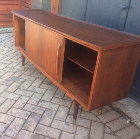 REFINISHED Walnut MCM Sideboard Media Console 63" - Mid Century Modern Toronto