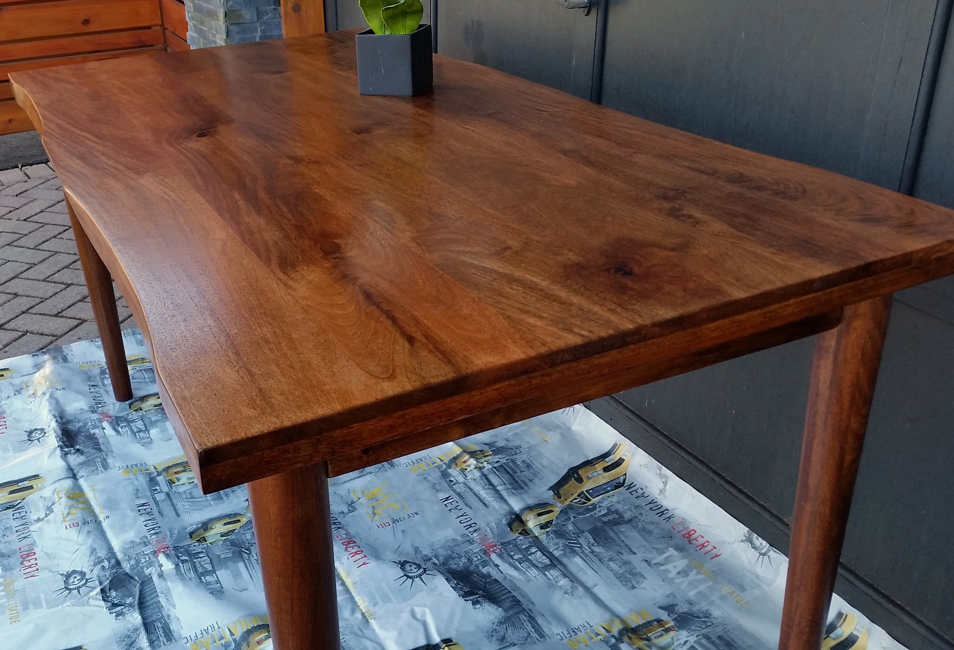 NEW Solid Wood Live Edge Dining Tables, compact 63" seats up to 8 - Mid Century Modern Toronto