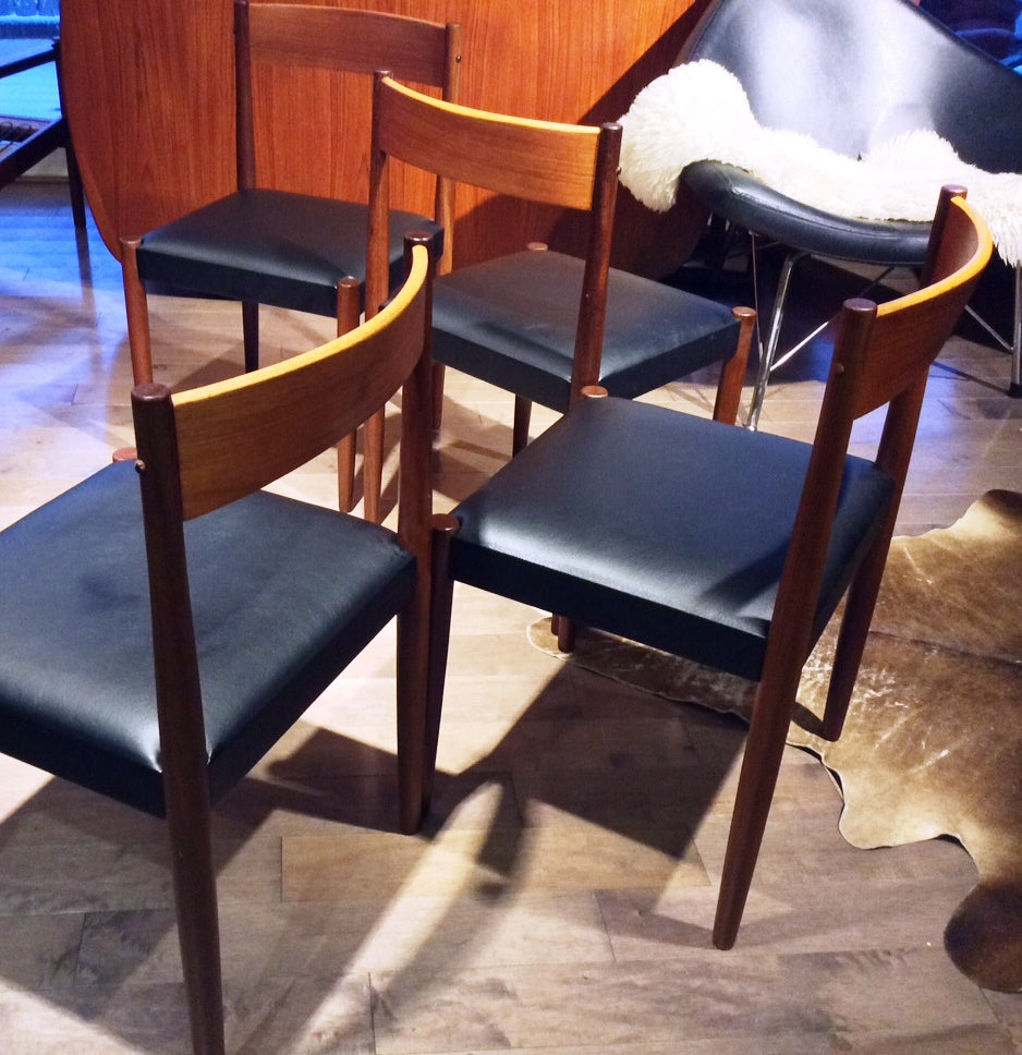 4 Poul Volther for Frem Rojle Danish MCM Teak Chairs REFINISHED REUPHOLSTERED, perfect, like new - Mid Century Modern Toronto