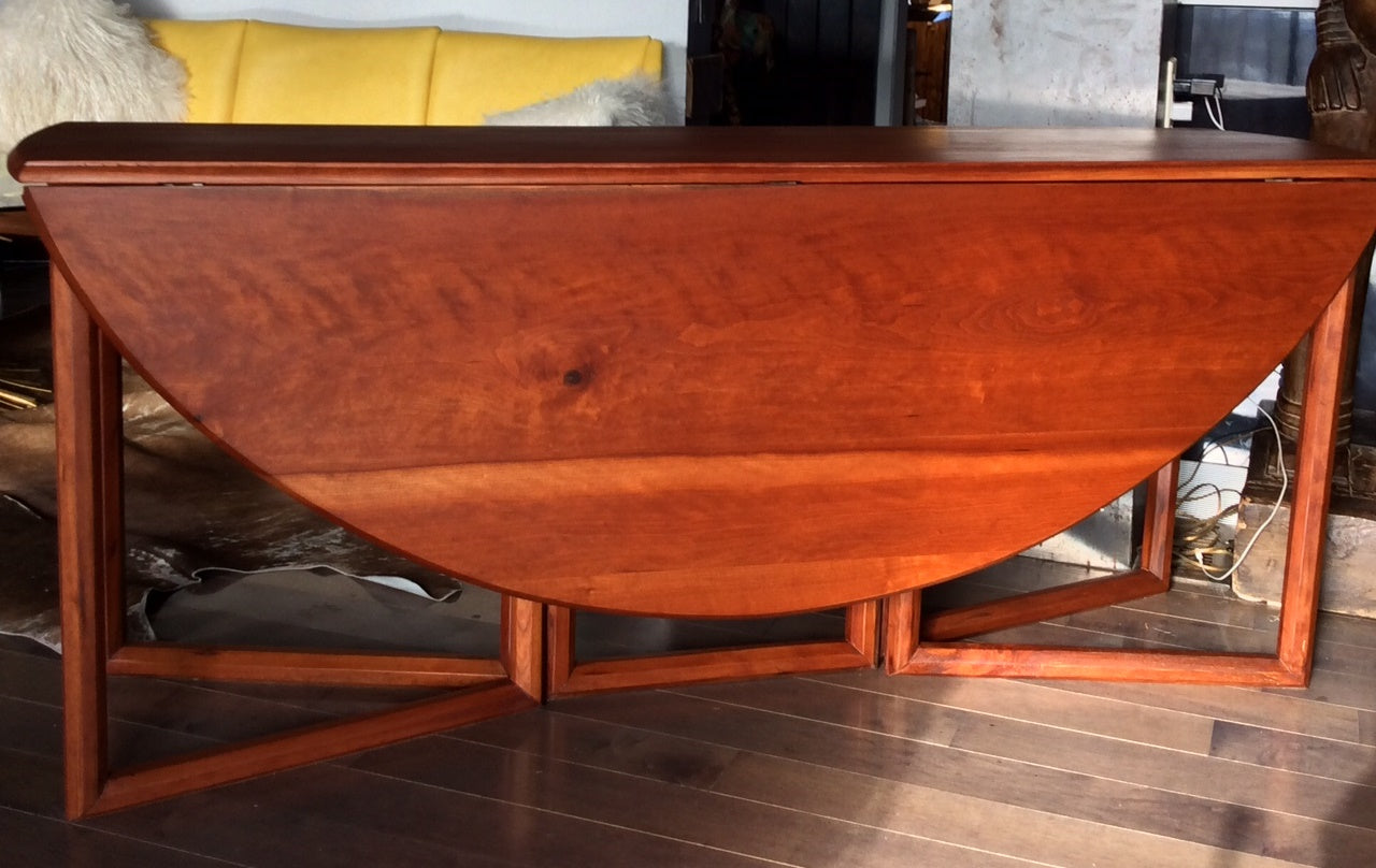 Danish MCM Solid Teak Gate-leg Drop Leaf Dining Table REFINISHED in style of Peter Hvidt and Orla Mølgaard - Mid Century Modern Toronto