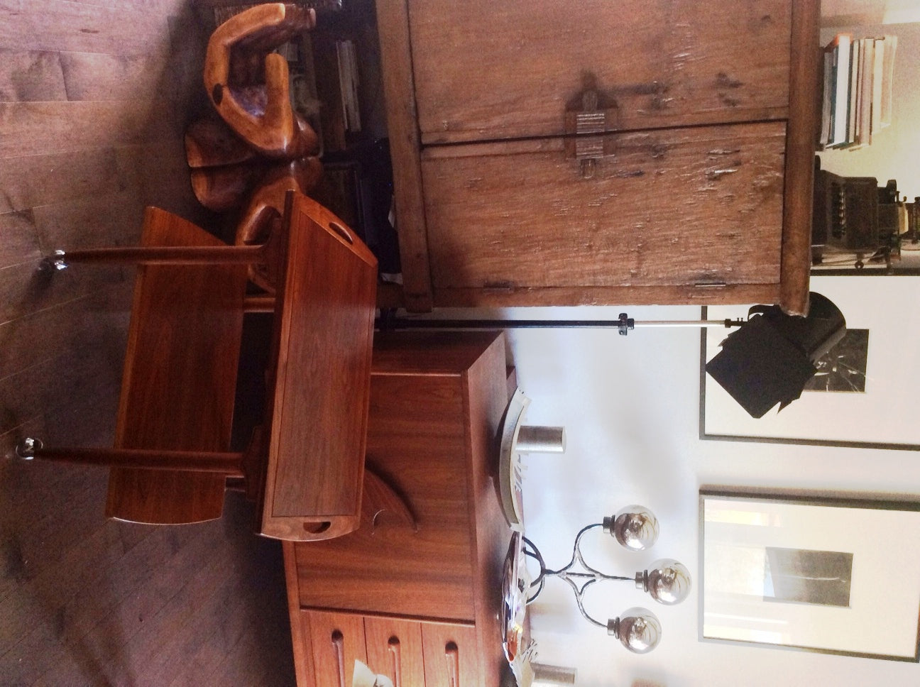 REFINISHED Mid Century Modern Walnut Bar Cart Trolley, great for the records and turntable too! - Mid Century Modern Toronto