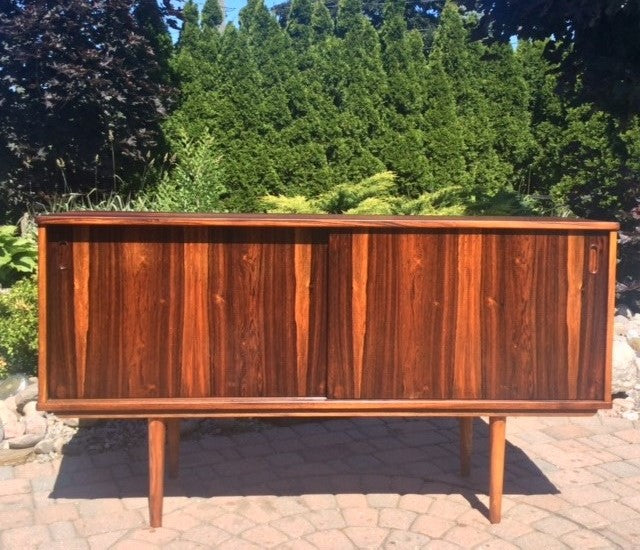 REFINISHED Danish MCM Rosewood Credenza by DYRLUND 60" - Mid Century Modern Toronto