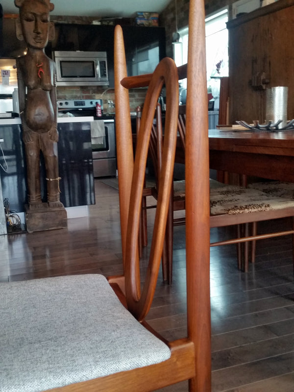 6 Mid Century Modern Teak Chairs REFINISHED REUPHOLSTERED $249 per chair - Mid Century Modern Toronto
