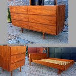 Mid Century Modern Swedish Teak Bedroom set- 2 dressers and single bed - Mid Century Modern Toronto 1