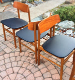 Set of 4 Danish Mid Century Modern Teak Dining Chairs REFINISHED REUPHOLSTERED - Mid Century Modern Toronto 3