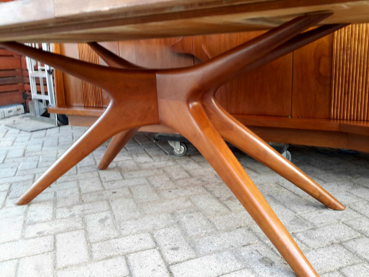 Exceptional Unique A. Pearsall style Walnut MCM Dining Table & 6 Chairs, PERFECT (part of the set) - Mid Century Modern Toronto