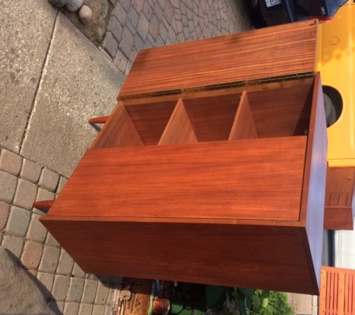 REFINISHED MCM Teak Cabinet Tall Dresser Compact 33" - Mid Century Modern Toronto