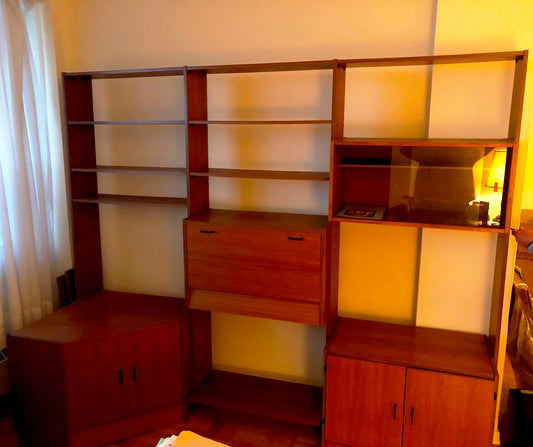 Danish MCM Teak Modular Wall System w Storage & Display - Mid Century Modern Toronto