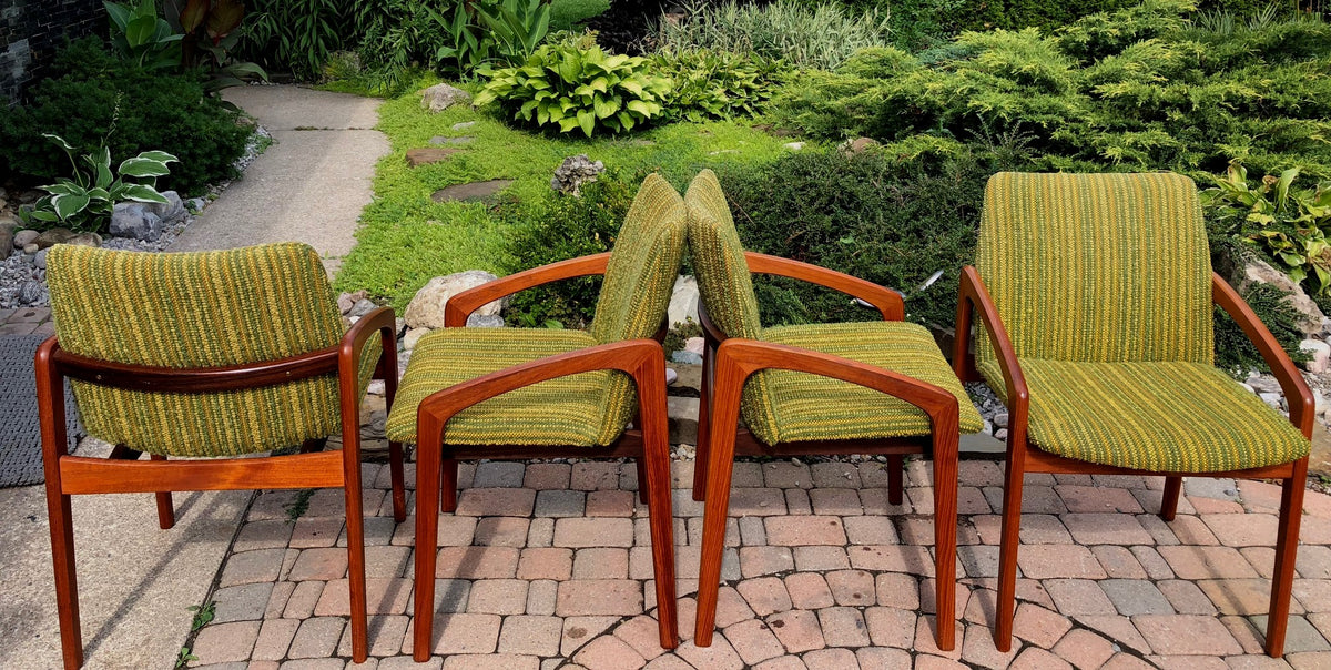 Set of 2 Danish MCM Teak Angled Armchairs by Kai Kristiansen , each chair $299 - Mid Century Modern Toronto