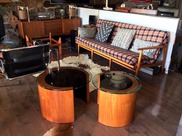 LUNAR teak accent side coffee tables by RS ASSOCIATES - Mid Century Modern Toronto