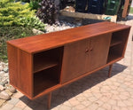 Danish Mid Century Modern Teak Sideboard TV Media Console Large 6 ft – REFINISHED - Mid Century Modern Toronto 6