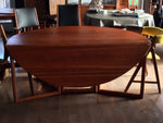 Danish MCM Solid Teak Gate-leg Drop Leaf Dining Table REFINISHED in style of Peter Hvidt and Orla Mølgaard - Mid Century Modern Toronto 3