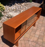 Danish MCM Teak Narrow Display TV Console Bookcase 60
